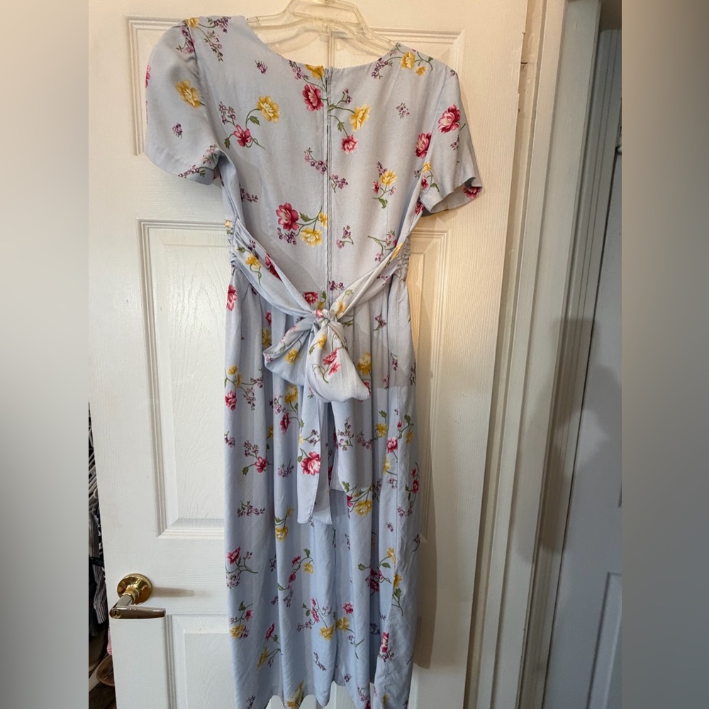 Worthington Maxi Dress blue floral size 4 - Picture 3 of 11